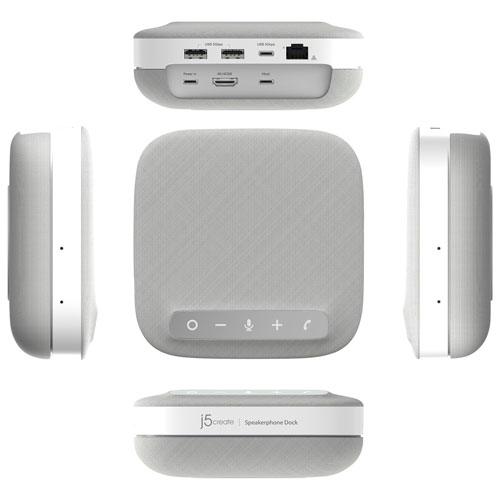 j5create USB-C 4K Speakerphone Dock - Grey/White
