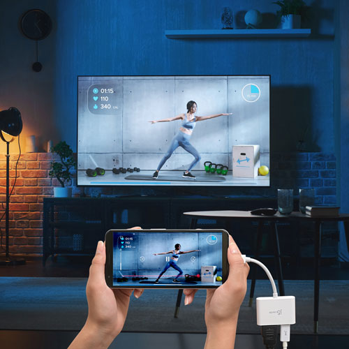 j5create USB-C to 4K HDMI Adapter with Power Delivery - White