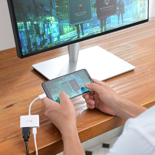 j5create USB-C to 4K HDMI Adapter with Power Delivery - White