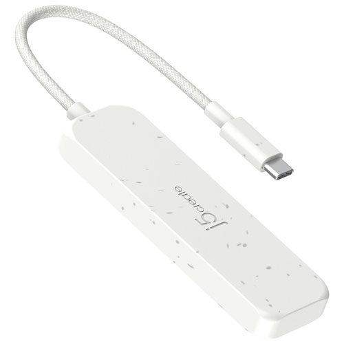Concentrateur USB-C à type C/type A de j5create - Blanc