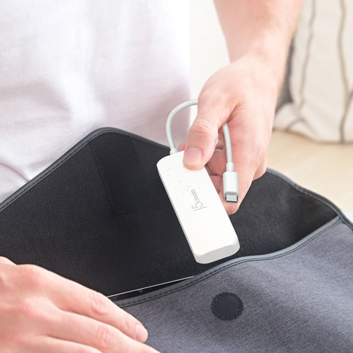 Concentrateur USB-C à type C/type A de j5create - Blanc