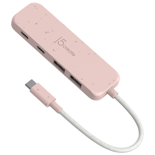 j5create USB-C to Type-C/Type-A Hub - Rose