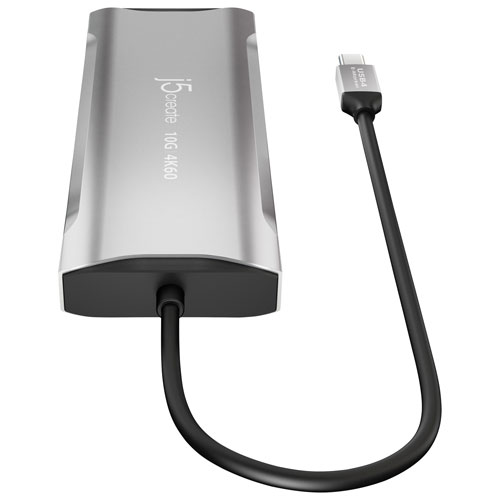 j5create Elite Triple-Monitor USB-C Mini Dock - Space Grey