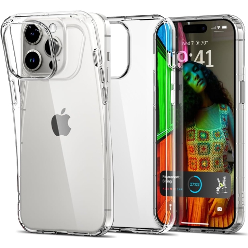 XCRS  Soft Tpu Clear Transparent Cover With Hybrid Softshell Case for Apple Iphone 15 Pro (6.1) 2023