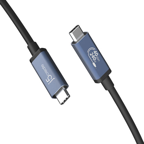J5create 240W 40Gbps USB-C Cable (USB4 Gen3) (JUC29L08)