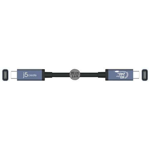 J5create 240W 40Gbps USB-C Cable (USB4 Gen3) (JUC29L08)