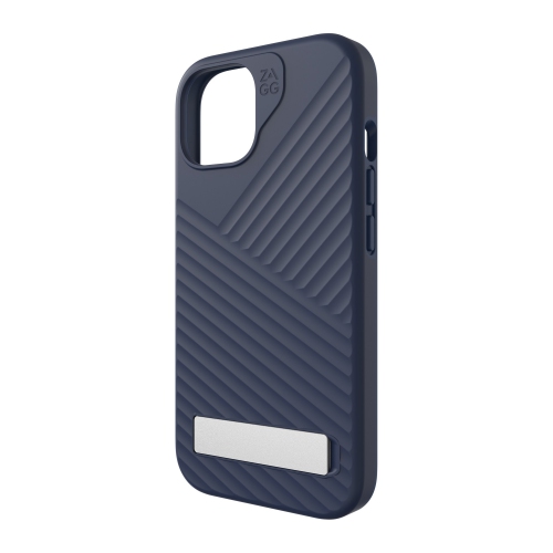ZAGG Denali Snap Kickstand Case compatible with iPhone: 15, 14, 13 - blue