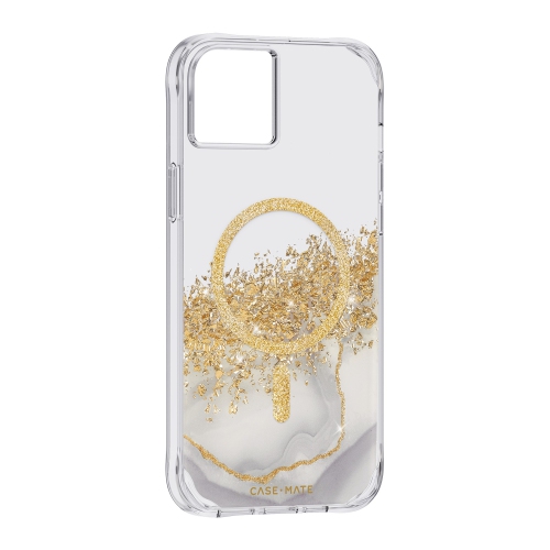 Case-Mate Karat MageSafe iPhone: 15 Plus, 14 Plus Plastic Fitted Hard Shell Case – Gold