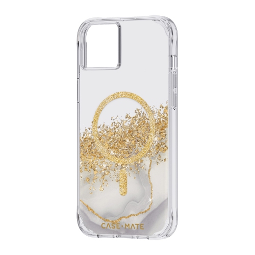 Case-Mate Karat MageSafe iPhone: 15 Plus, 14 Plus Plastic Fitted Hard Shell Case – Gold