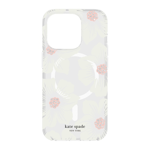 Étui rigide ajusté en plastique de Kate Spade iPhone pour 15 Pro – translucide