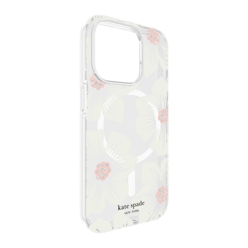 Étui rigide ajusté en plastique de Kate Spade iPhone pour 15 Pro – translucide