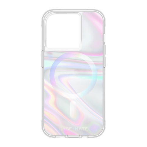 CASE-MATE  Soap Bubble Magsafe Iphone 15 Pro Plastic Fitted Hard Shell Case – Translucent