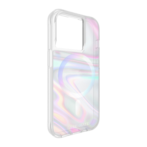 Case-Mate Soap Bubble MagSafe iPhone 15 Pro Plastic Fitted Hard Shell Case – Translucent