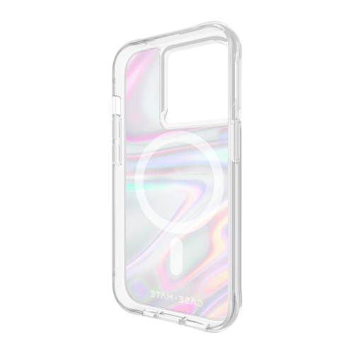 Case-Mate Soap Bubble MagSafe iPhone 15 Pro Plastic Fitted Hard Shell Case – Translucent