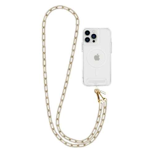 CASE-MATE  Crossbody Chain Nan Plastic Fitted Hard Shell Case – In Gold