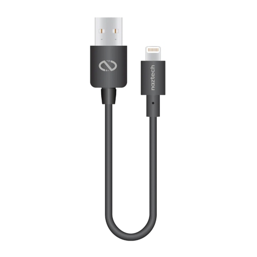 NAZTECH  6" USB-A to Lightning Charge And Sync Cable - In Black