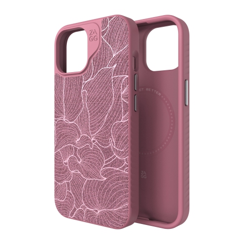 ZAGG London Snap Case compatible with iPhone: 15, 14, 13 - pink