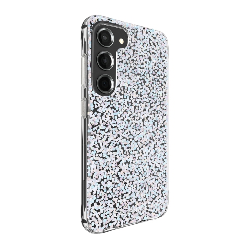 Case-Mate Twinkle Galaxy S23 5G Plastic Fitted Hard Shell Case – Silver