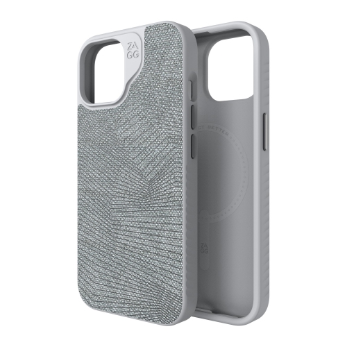 ZAGG London Snap Case compatible with iPhone: 15, 14, 13 - Gray
