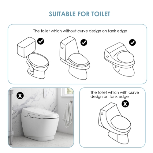 LIVINGbasics Ultra-Slim Bidet Attachment for Toilet Hot and Cold Self Cleaning Non-Electric Bidet