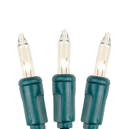 Novelty Lights 22 Feet 100 Bulbs Traditional Incandescent Mini Lights, Clear with 2.5" Spacing, Commercial Grade and UL Listed for Indoor/Outdoor