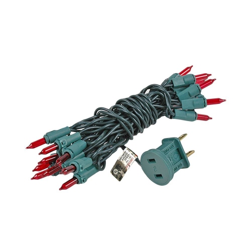 Novelty Lights 8.5 Feet 20 Bulb Mini Light String on Green Wire, Non-Connectable Incandescent Fairy Lights for Bottles and Crafts, 4" Bulb Spacing,