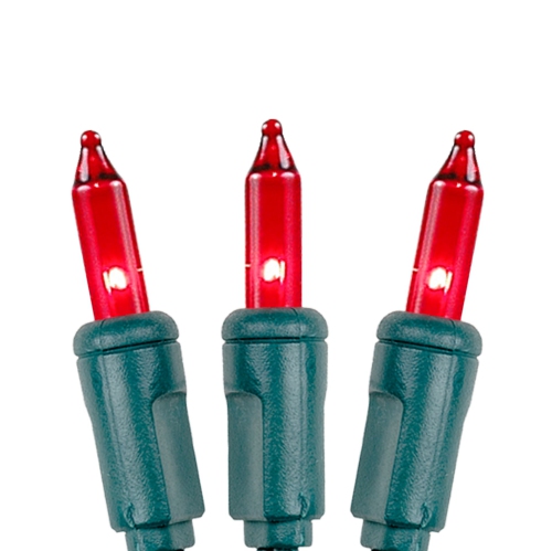 Novelty Lights 8.5 Feet 20 Bulb Mini Light String on Green Wire, Non-Connectable Incandescent Fairy Lights for Bottles and Crafts, 4" Bulb Spacing,