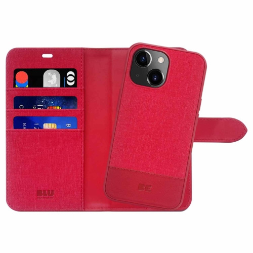 Étui folio 2-en-1 de Blu Element | Conçu pour iPhone 16e/15/14/13 | Rouge foncé