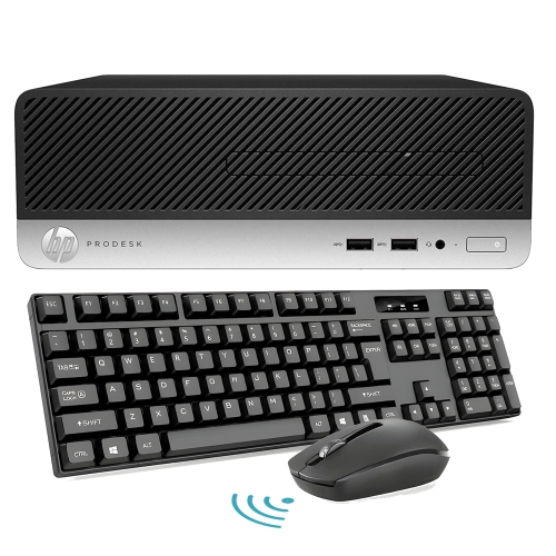HP ProDesk 400 G4 Small Form Factor Desktop - Intel Core i5 (7th Gen), 32GB Memory, 1TB SSD, Win 10 Pro + 27" Monitor by HP - Refurbished condition - Image 2