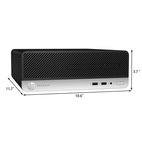 HP ProDesk 400 G4 Small Form Factor Desktop - Intel Core i5 (7th Gen), 32GB Memory, 1TB SSD, Win 10 Pro + 27" Monitor by HP - Refurbished condition - Image 4