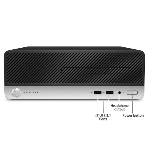 HP ProDesk 400 G4 Small Form Factor Desktop - Intel Core i5 (7th Gen), 32GB Memory, 1TB SSD, Win 10 Pro + 27" Monitor by HP - Refurbished condition - Image 5