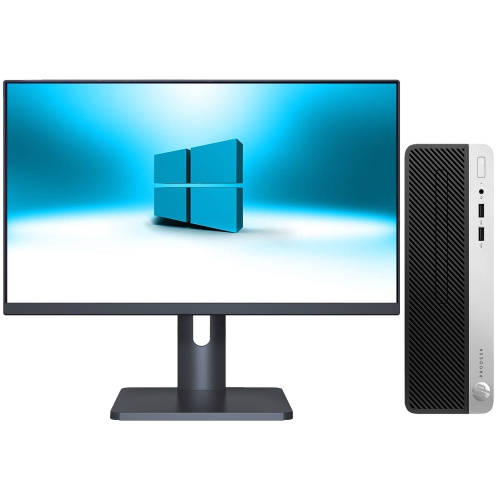 HP  Refurbished (Good) - Desktop PC Prodesk 400 G4 Sff Business Computer, New 27" Fhd Monitor (Core I5-7500 7Th Gen/ 32GB Ram/ 512GB SSD/ Windows 10