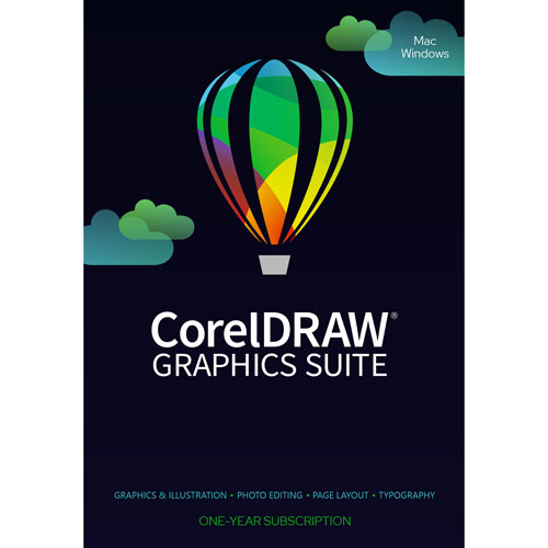 CorelDRAW Graphics Suite - 2 appareils - 1 an - Téléchargement numérique