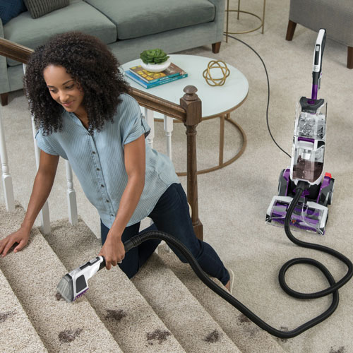 Aspirateur vertical/appareil de nettoyage SmartWash PET Complete de Hoover - Violet/Blanc