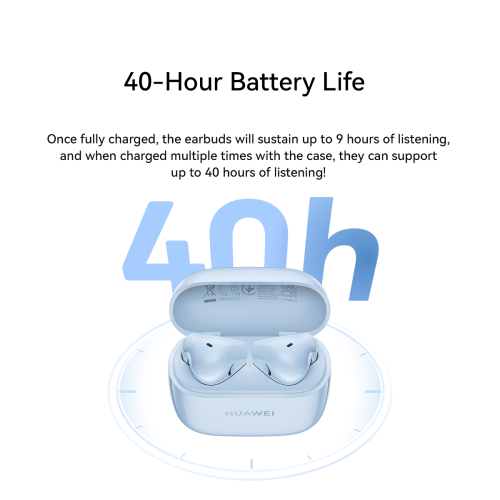 HUAWEI FreeBuds SE 2 - 40-Hour Battery Life, Compact and Comfortable to Grip, 3 Hours of Music Playback on a 10-Minute Charge, IP54 , Robust
