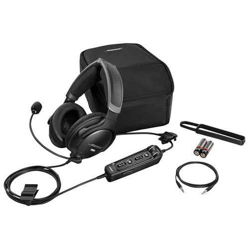Casque d'écoute avec fil à suppression du bruit A30 Aviation de Bose - Noir