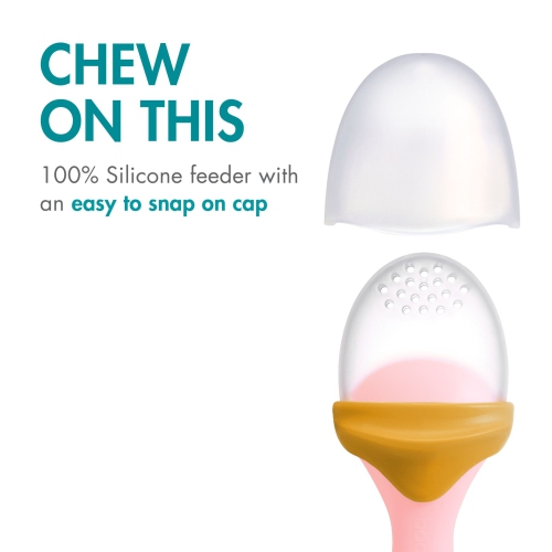 Boon 2-Pack PULP Silicone Feeder - Mauve/Pink