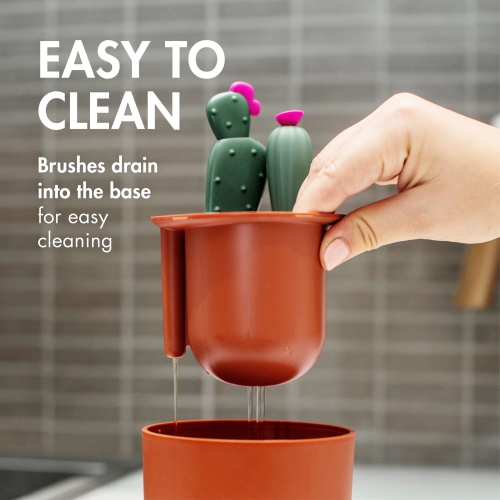 Boon CACTI Bottle Cleaning Brush Set - Terracotta