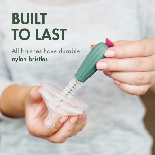 Boon CACTI Bottle Cleaning Brush Set - Terracotta