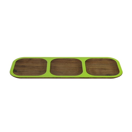 15" Blue and Green Handcrafted Rectangular Tasting Tray