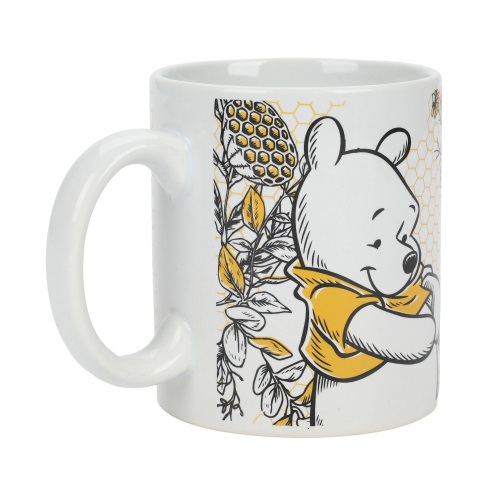 Winnie-the-Pooh With Honey Comb Background 16oz Ceramic Mug