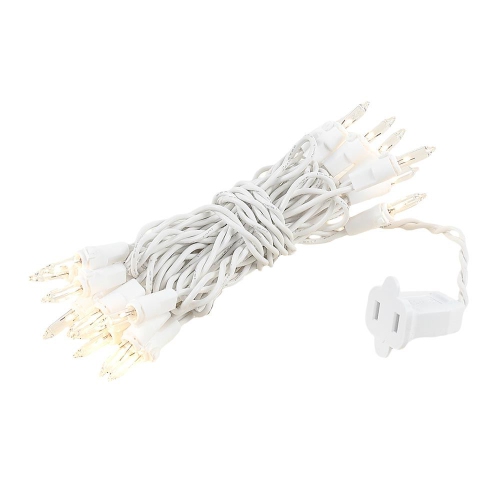 NOVELTY LIGHTS LLC  Novelty Lights 20 Light Clear Christmas Craft Mini Light Set Wire, 8' Long In White