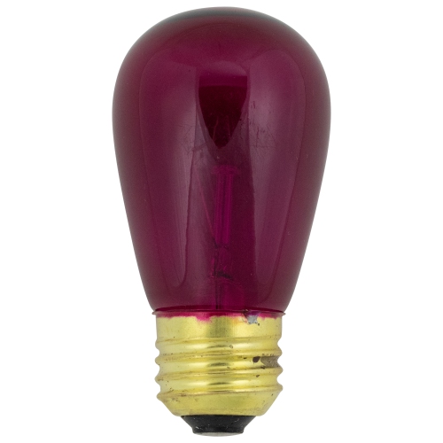 Pack of 25 Incandescent S14 Purple Christmas Replacement Bulbs