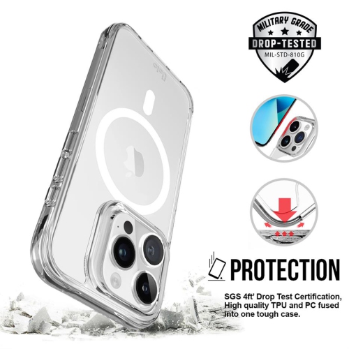 Uolo Soul+ iPhone 15 Pro Max Rated Military-Grade Protective [MagSafe] Hard Shell Case, Black