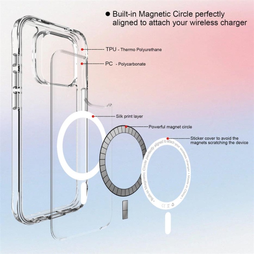 Uolo Soul+ iPhone 15 Pro Max Rated Military-Grade Protective [MagSafe] Hard Shell Case, Black