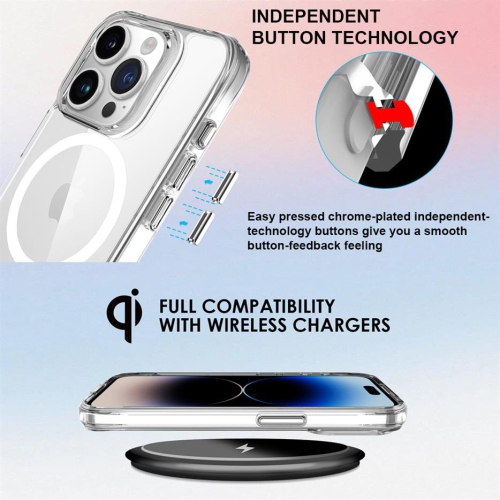 Uolo Soul+ iPhone 15 Pro Max Rated Military-Grade Protective [MagSafe] Hard Shell Case, Black