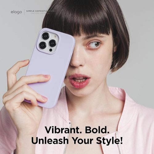 elago Compatible with iPhone 15 Pro Case, Liquid Silicone Case, Full Body Protective Cover, Shockproof, Slim Phone Case, Anti-Scratch Soft Microfiber