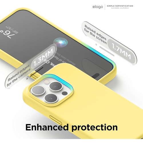 elago Compatible with iPhone 15 Pro Case, Liquid Silicone Case, Full Body Protective Cover, Shockproof, Slim Phone Case, Anti-Scratch Soft Microfiber