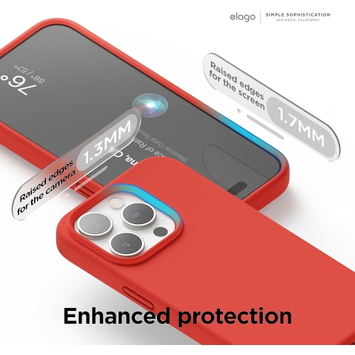 elago Compatible with iPhone 15 Pro Case, Liquid Silicone Case, Full Body Protective Cover, Shockproof, Slim Phone Case, Anti-Scratch Soft Microfiber