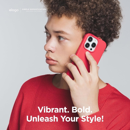 elago Compatible with iPhone 15 Pro Case, Liquid Silicone Case, Full Body Protective Cover, Shockproof, Slim Phone Case, Anti-Scratch Soft Microfiber